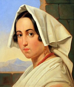 Retrato de una joven italiana de Niels Simonsen